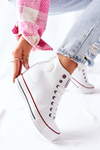 Leather Wedge Sneakers Cross Jeans II2R4024 White
