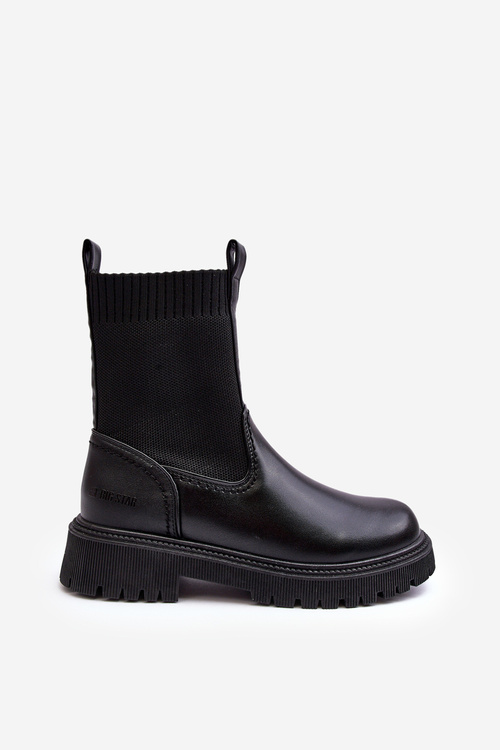 Flat Heel Boots Black Big Star MM2745432