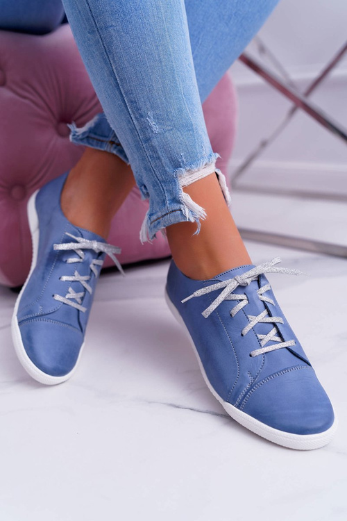 Women's Shoes Shoes Shoes Maciejka Leather Bright Blue 4049A