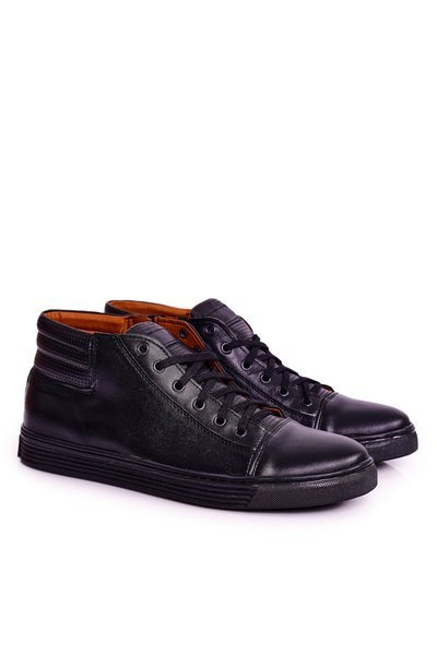 Men's Leather Shoes Trainers BEDNAREK Black