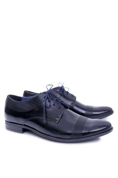 Men's Bednarek Elegant Leather Visitor Shoes Black Maestro