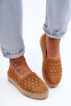 Espadryle Damskie Ażur Camel One Lover 6605