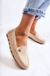 Women's Suede Loafers Beige Clona