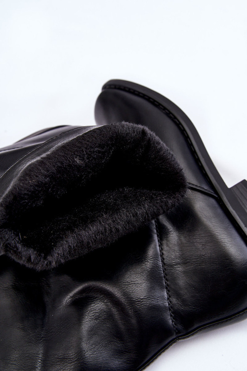 Women's Warm Slip-on Boots Black Calan