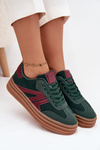 Velvet Women's Sneakers on Platform Green Skye
