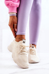 Sneakersy Buty Sportowe Skarpetkowe Jasnobeżowe Nolene
