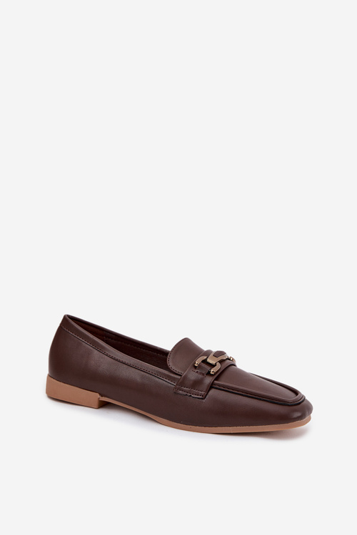 Women's Loafers with Decoration Brown Priscelle