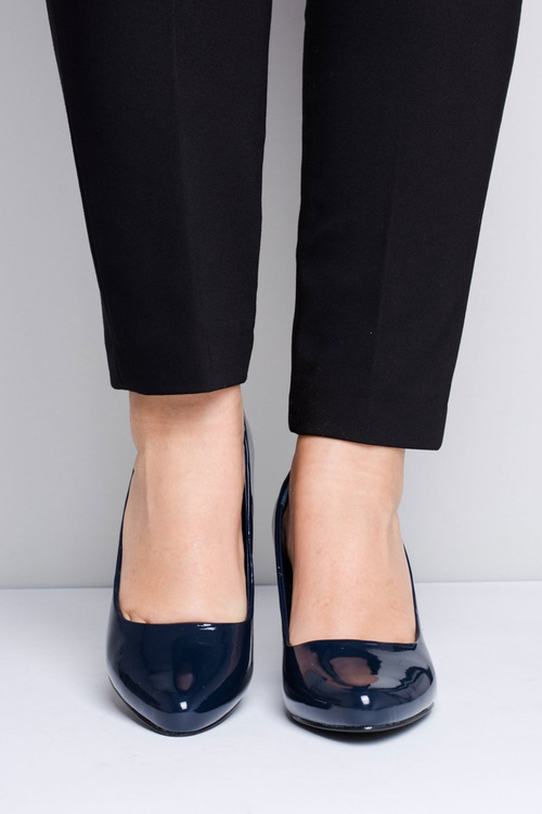Women's Sergio Leone Navy Blue Lacquered pumps Orsola