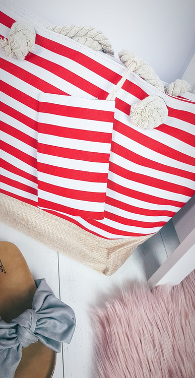 Beachy Large Red Handbag Bag Women's Navy Bags