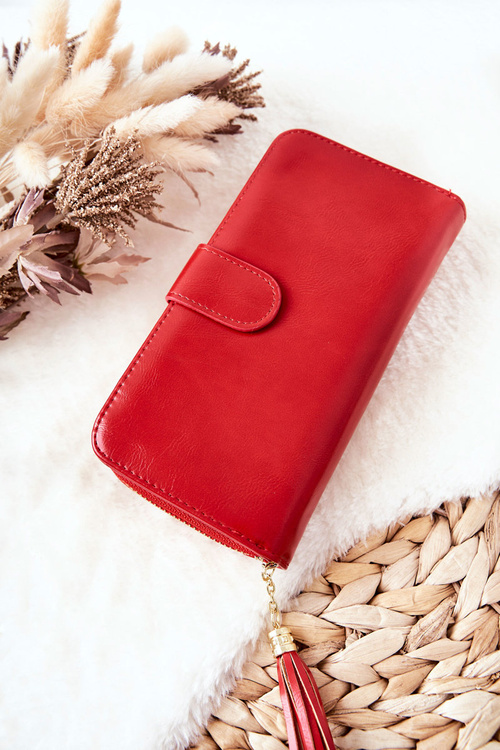 Large Women's Wallet With Extra Wallets Red