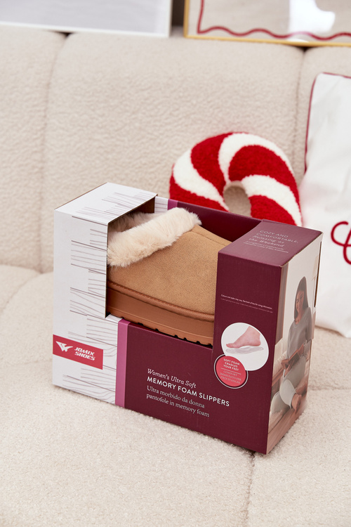 Damskie Kapcie Z Futerkiem Camel Eveline