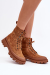Women's Trapper Lace-Up Boots Camel Gordts
