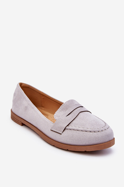 Comfortable Suede Women's Loafers Grey Lucca