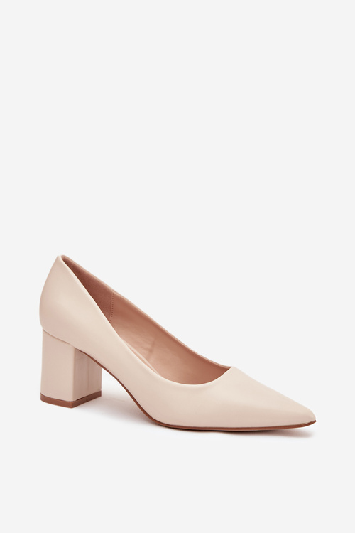 Wedge heel shoes with pointed toes light beige Ryvessa