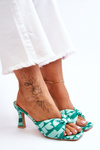 Fashionable High Heels In Print Green Floria