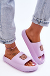 Light Women's Foam Slippers With Teddy Bear Violet Lia