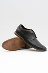 Men's Black Leather Gianni Half Shoes