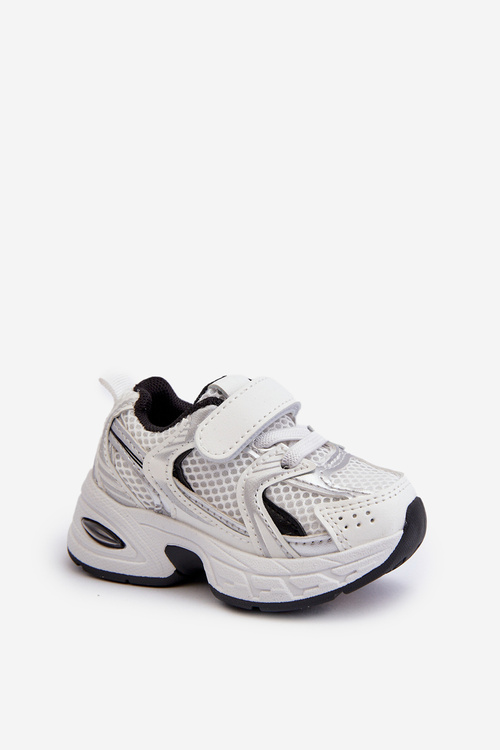 Children's Sports Sneakers with Velcro White-Black Ephona