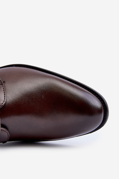Półbuty Męskie Eleganckie Eko Skóra Brązowe Jenavee 24MN26-6795