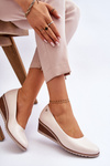 Classic Wedge Pumps Beige Graysen 