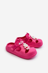Children's Foam Sandals with Fuchsia Decoration Opleja