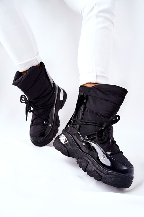 Snow Boots Fleece-Lined Black Holys