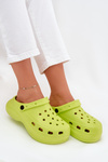 Ladies Foam Slippers Lime Elisra
