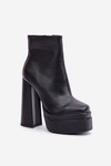 Boots On Massive Platform And Heel Insulated Black Selahra
