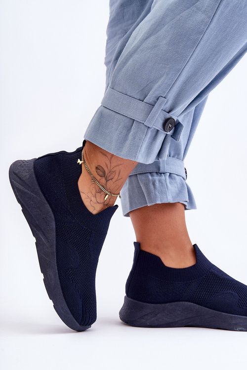 Women's Slip-On Sports Shoes Navy Claris