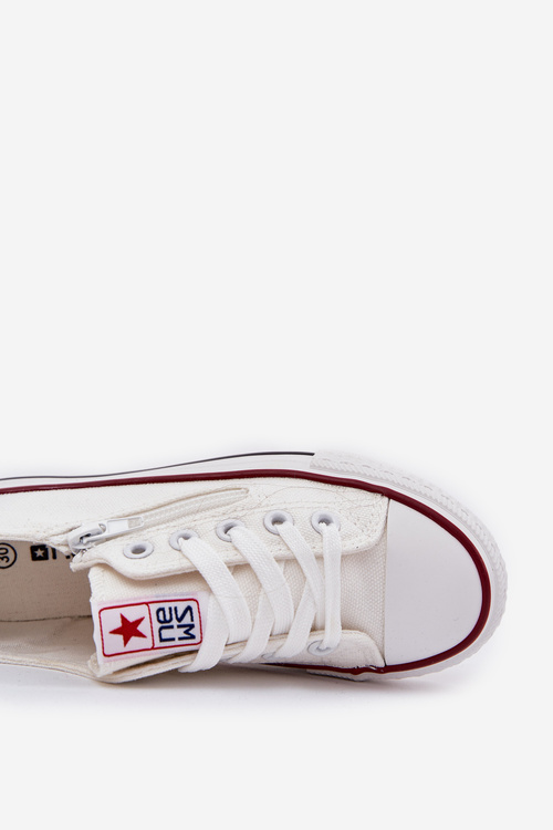 Children's Low Lace-up Sneakers White Margo