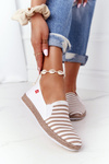 Espadryle Big Star Beżowo-Białe HH276001 