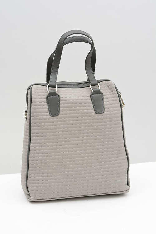 Women's Large Quilted Grey Bag Nobo