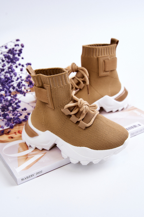 Children's Sport Shoes High Sock Beige Nickie