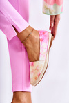 Espadryle Damskie Slip-On Różowo-Żółte Santana