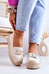 Classic Espadrilles On The Platform Beige Julianne