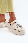 Women's Lightweight Foam Slides on Chunky Sole White Matirra