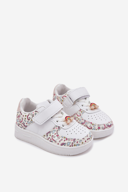 Children's sneakers sports shoes unicorns white Thalia