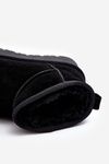 Fashionable Suede Low Snow Boots Black Nucca