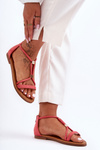Women's Flat Sandals With Zip Coral Jullie