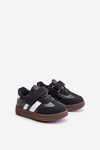 Dziecięce Sneakersy Zapinane Na Rzep Czarne Tromella 
