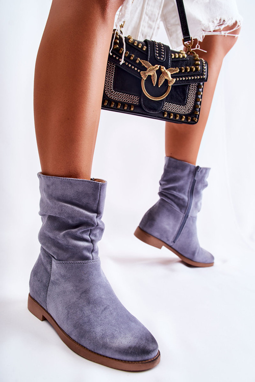 Women's Suede High Boots Blue Venis