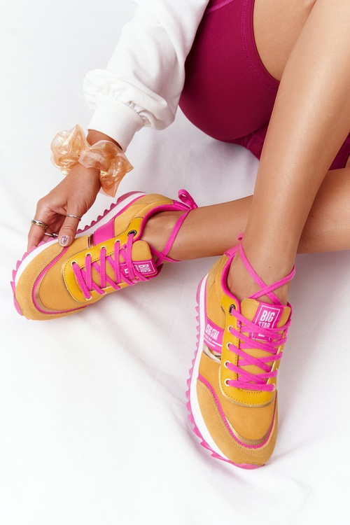 Buty Sportowe Memory Foam Big Star Żółte HH274273