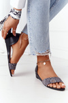 Leather Sandals Maciejka 1971-59 Black-Grey