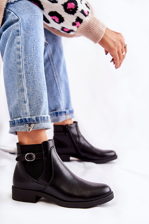 Women's Warm Boots Jodhpur Black Janette