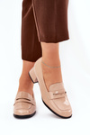 Lacquered Low Heel Pumps Nude Selenith