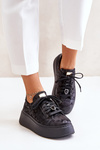 Leather Sports Shoes On Platform Maciejka 06191-42 Black