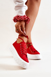 Sneakers On A Massive Platform Red Suzane