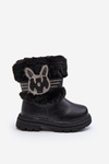 Children's Snow Boots with Fur Black Lunami