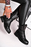 Women's Boots Warm With Zircons Black Seven Days