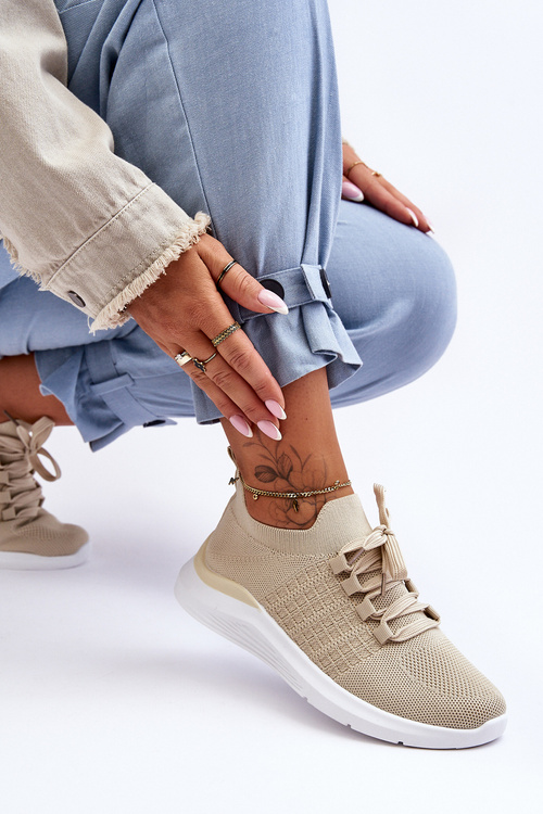 Buty Sportowe Klasyczne Damskie Beżowe Nikilla 2HO-YD586-09